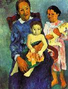 Paul Gauguin Tahitian Woman with Children 4 oil on canvas
